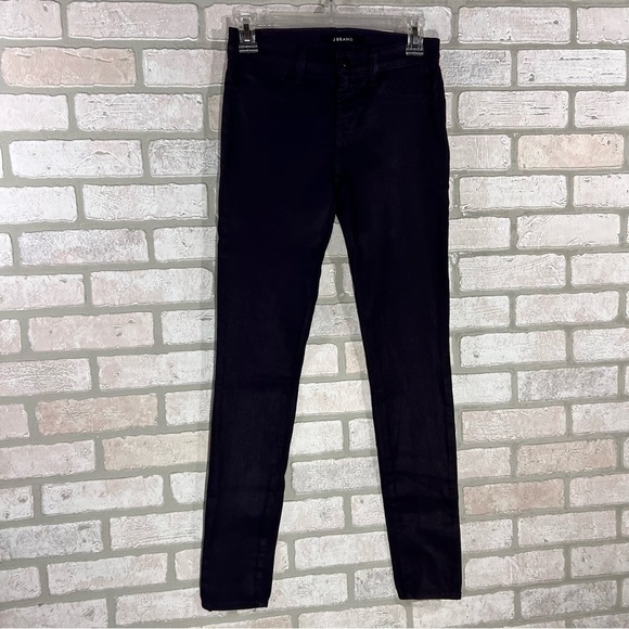 J Brand Super Skinny Jeans in Lacquered BlackBerry Size 25 - Picture 4 of 11